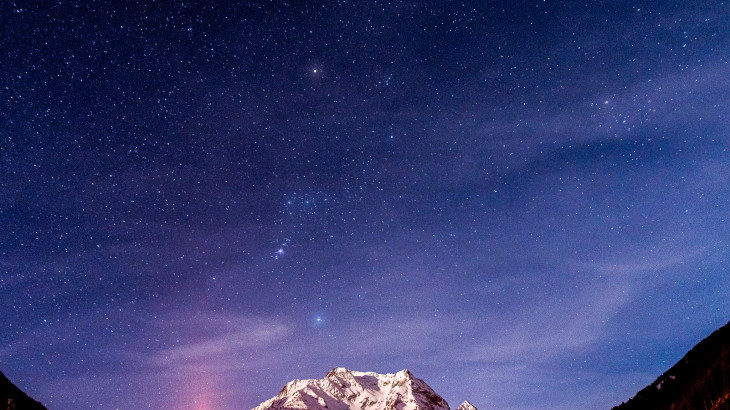 Nachtaufnahme Sternenhimmel Mayrhofen