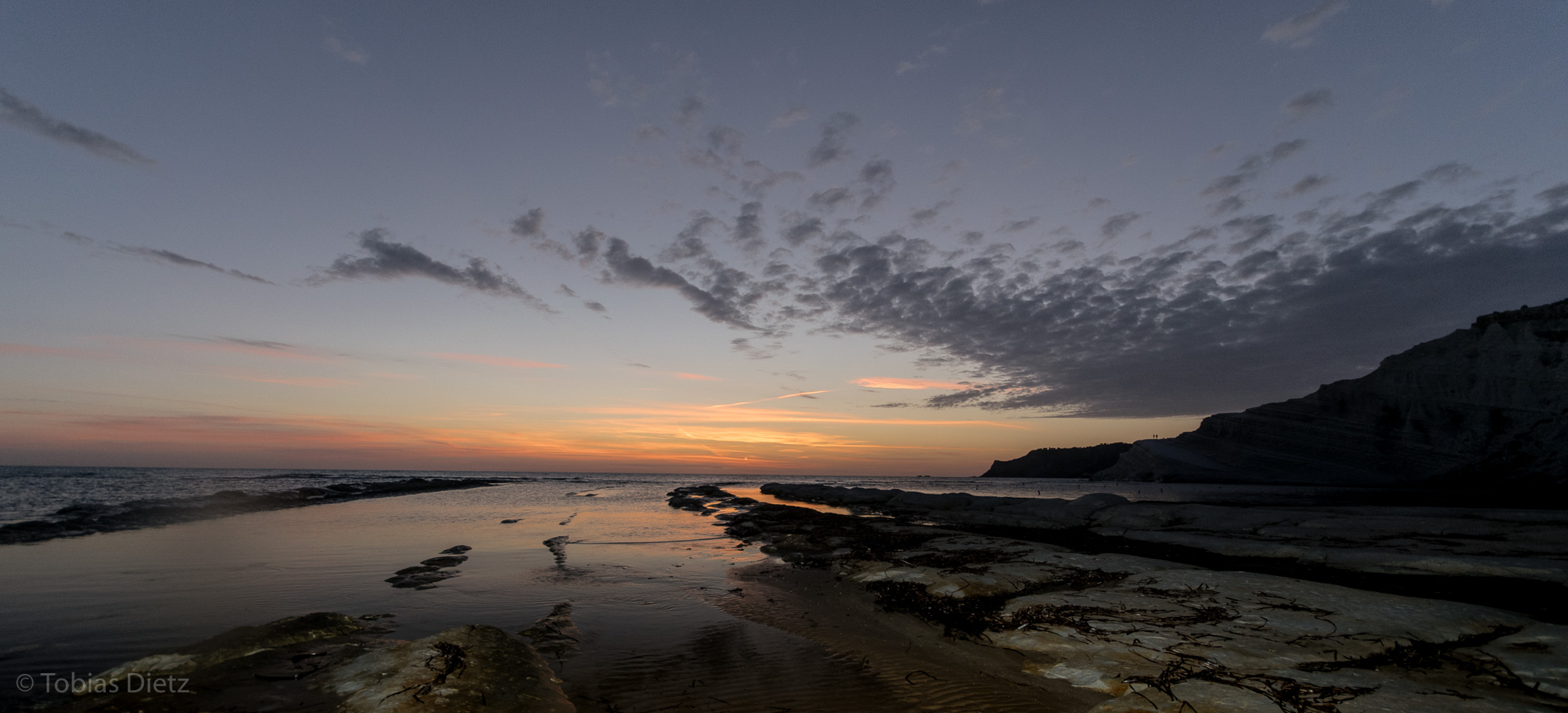 Sonnenuntergang nahe der Scala dei Turchi