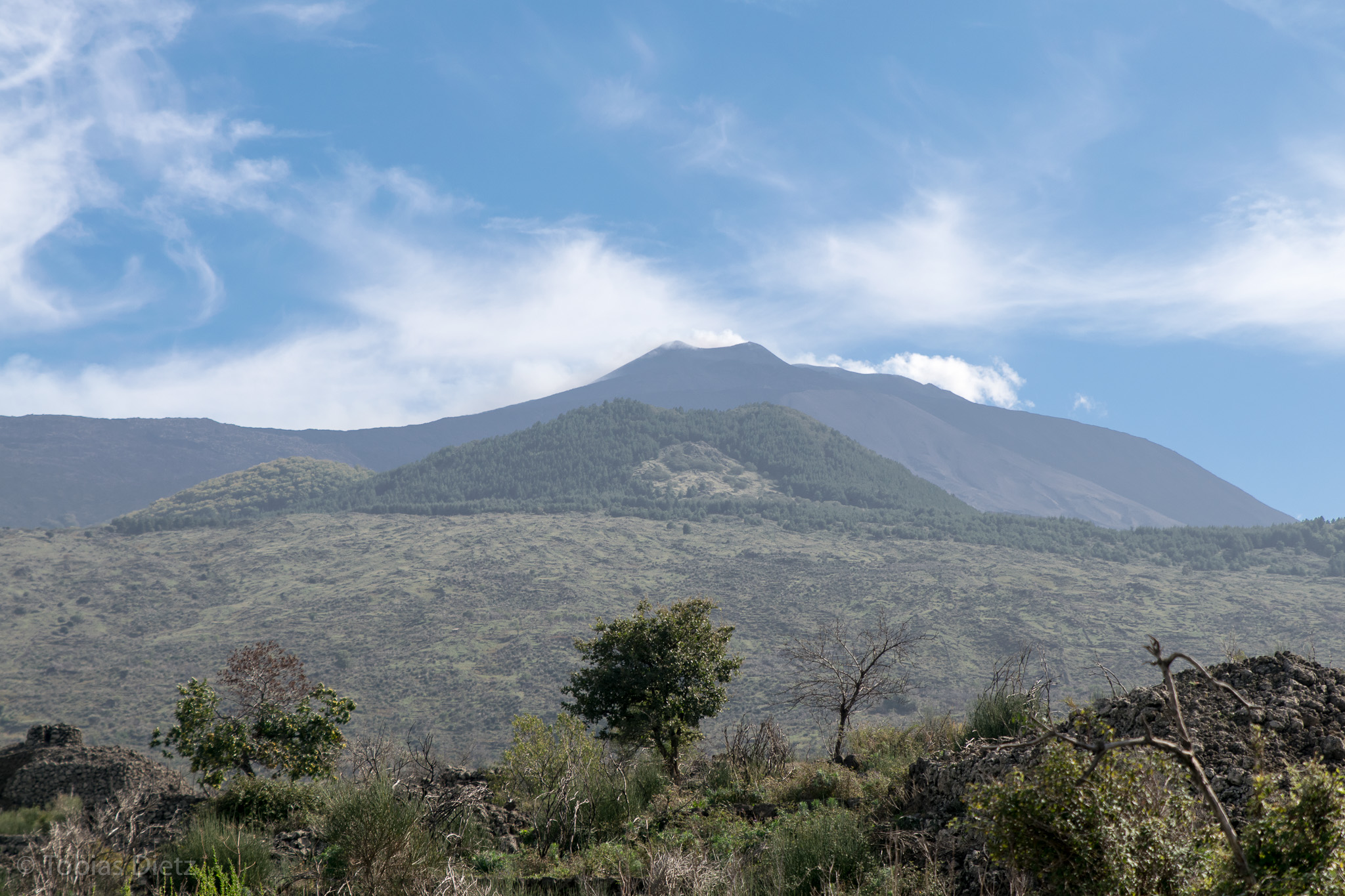 Erster Blick auf den Etna